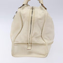 LOEWE Anagram Amazona 36 Hand Bag Leather White Silver Auth 134180-4