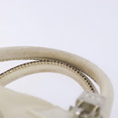 LOEWE Anagram Amazona 36 Hand Bag Leather White Silver Auth 134180-8