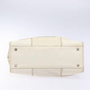 LOEWE Anagram Amazona 36 Hand Bag Leather White Silver Auth 134180-5