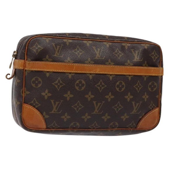 LOUIS VUITTON Monogram Compiegne 28 Clutch Bag M51845 LV Auth 134193