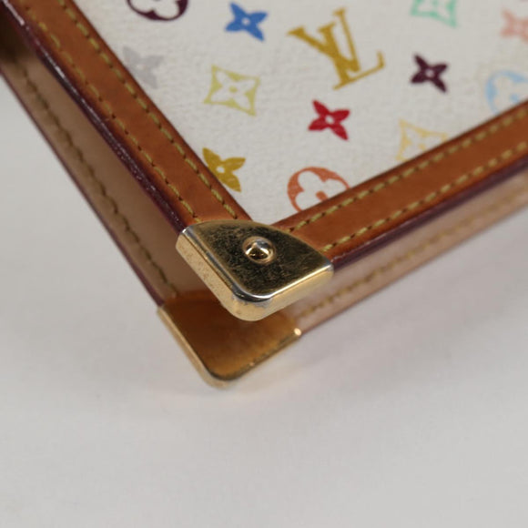 LOUIS VUITTON Multicolor Agenda PM Day Planner Cover White R21074 Auth 134196