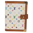 LOUIS VUITTON Multicolor Agenda PM Day Planner Cover White R21074 Auth 134196-13