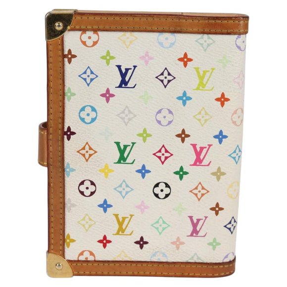LOUIS VUITTON Multicolor Agenda PM Day Planner Cover White R21074 Auth 134196