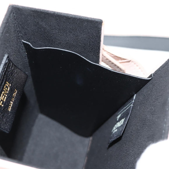 FENDI box Shoulder Bag Leather Pink Gold Auth 134203M