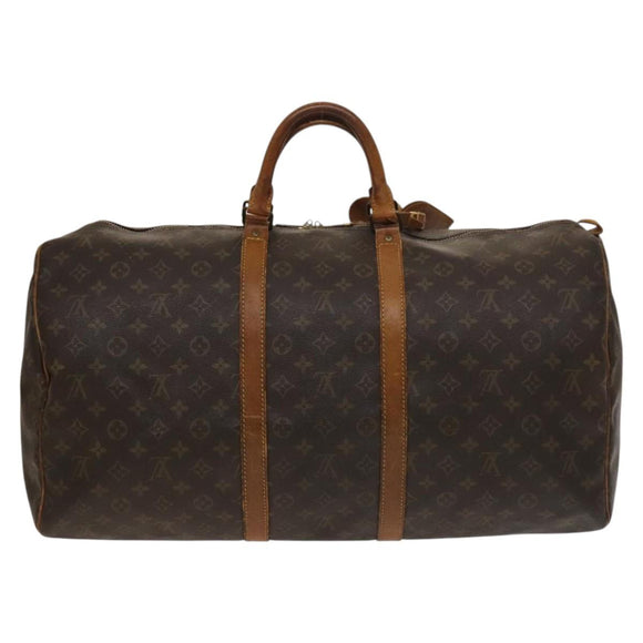 LOUIS VUITTON Monogram Keepall 55 Boston Bag M41424 LV Auth 134208