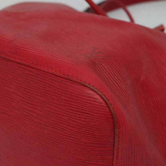 LOUIS VUITTON Epi Petit Noe Shoulder Bag Red M44107 LV Auth 134214