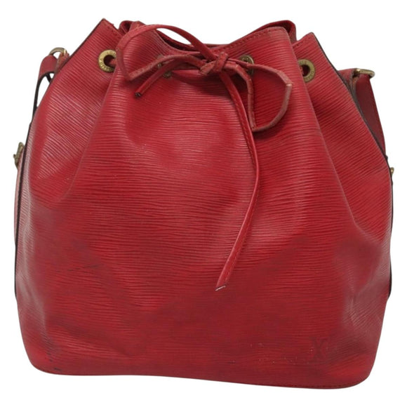 LOUIS VUITTON Epi Petit Noe Shoulder Bag Red M44107 LV Auth 134214