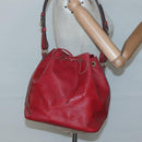 LOUIS VUITTON Epi Petit Noe Shoulder Bag Red M44107 LV Auth 134214-20