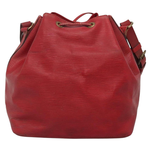 LOUIS VUITTON Epi Petit Noe Shoulder Bag Red M44107 LV Auth 134214