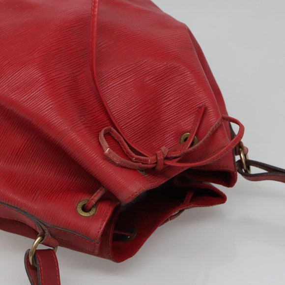 LOUIS VUITTON Epi Petit Noe Shoulder Bag Red M44107 LV Auth 134214