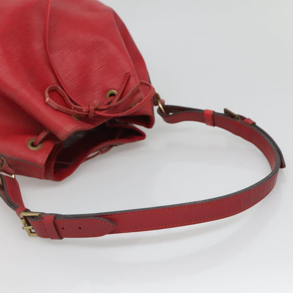 LOUIS VUITTON Epi Petit Noe Shoulder Bag Red M44107 LV Auth 134214