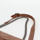 CHANEL Matelasse 25 Chain Shoulder Bag Leather Brown Silver CC Auth 134215-15
