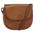Burberrys Shoulder Bag Leather Brown Gold Auth 134218-1