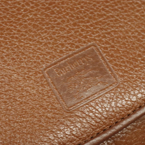 Burberrys Shoulder Bag Leather Brown Gold Auth 134218