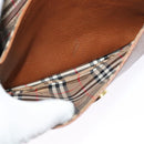 Burberrys Shoulder Bag Leather Brown Gold Auth 134218-19