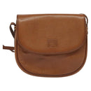 Burberrys Shoulder Bag Leather Brown Gold Auth 134218-2
