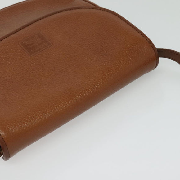 Burberrys Shoulder Bag Leather Brown Gold Auth 134218