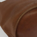 Coach Shoulder Bag Leather Brown Gold Auth 134219-8