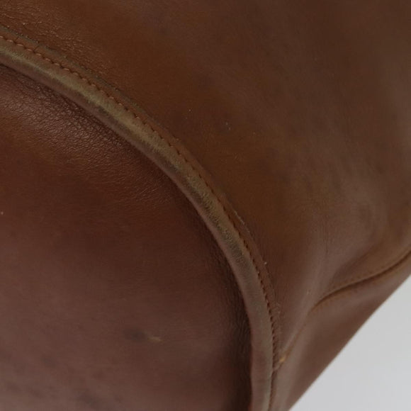 Coach Shoulder Bag Leather Brown Gold Auth 134219