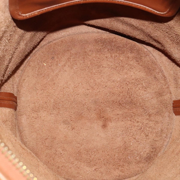 Coach Shoulder Bag Leather Brown Gold Auth 134219