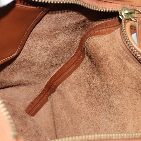 Coach Shoulder Bag Leather Brown Gold Auth 134219