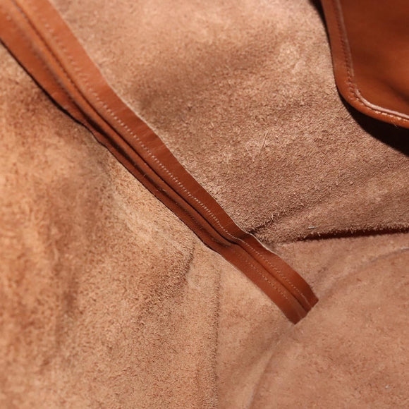 Coach Shoulder Bag Leather Brown Gold Auth 134219