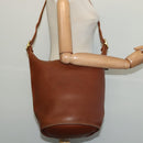 Coach Shoulder Bag Leather Brown Gold Auth 134219-21