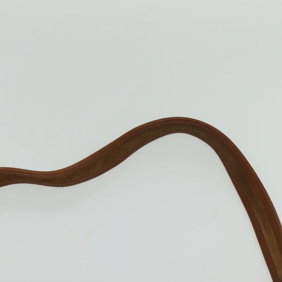 Coach Shoulder Bag Leather Brown Gold Auth 134219