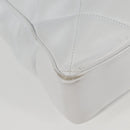 CHANEL Matelasse Chain Shoulder Bag Lamb Skin White CC Auth 134221-15