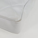 CHANEL Matelasse Chain Shoulder Bag Lamb Skin White CC Auth 134221-16