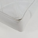 CHANEL Matelasse Chain Shoulder Bag Lamb Skin White CC Auth 134221-9