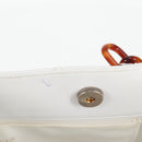 CHANEL Matelasse Chain Shoulder Bag Lamb Skin White CC Auth 134221-10