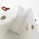 CHANEL Matelasse Chain Shoulder Bag Lamb Skin White CC Auth 134221-20