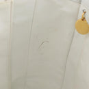 CHANEL Matelasse Chain Shoulder Bag Lamb Skin White CC Auth 134221-22