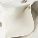 CHANEL Matelasse Chain Shoulder Bag Lamb Skin White CC Auth 134221-24
