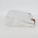 CHANEL Matelasse Chain Shoulder Bag Lamb Skin White CC Auth 134221-5