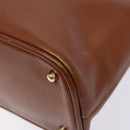 GUCCI Bamboo Hand Bag Leather Brown Gold 000 1186 0289 Auth 134226-10