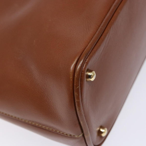 GUCCI Bamboo Hand Bag Leather Brown Gold 000 1186 0289 Auth 134226