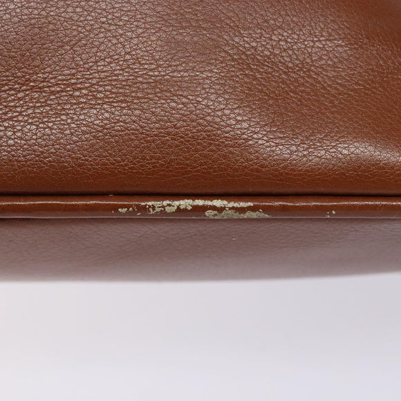 GUCCI Bamboo Hand Bag Leather Brown Gold 000 1186 0289 Auth 134226