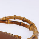GUCCI Bamboo Hand Bag Leather Brown Gold 000 1186 0289 Auth 134226-8