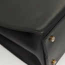 Salvatore Ferragamo Gancini Shoulder Bag Leather Black Gold Auth 134227-11