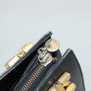 Salvatore Ferragamo Gancini Shoulder Bag Leather Black Gold Auth 134227-16