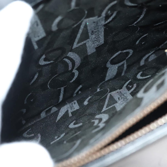 Salvatore Ferragamo Gancini Shoulder Bag Leather Black Gold Auth 134227