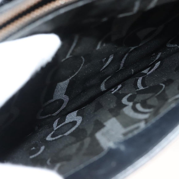 Salvatore Ferragamo Gancini Shoulder Bag Leather Black Gold Auth 134227