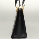 Salvatore Ferragamo Gancini Shoulder Bag Leather Black Gold Auth 134227-4