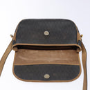 Christian Dior Honeycomb Canvas Shoulder Bag PVC Black Gold Auth 134233-10
