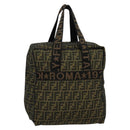 FENDI Zucca Canvas Shoes bag Brown Black Auth 134236-1