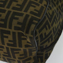 FENDI Zucca Canvas Shoes bag Brown Black Auth 134236-15