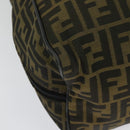 FENDI Zucca Canvas Shoes bag Brown Black Auth 134236-16