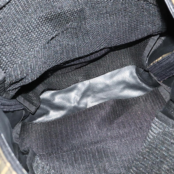 FENDI Zucca Canvas Shoes bag Brown Black Auth 134236